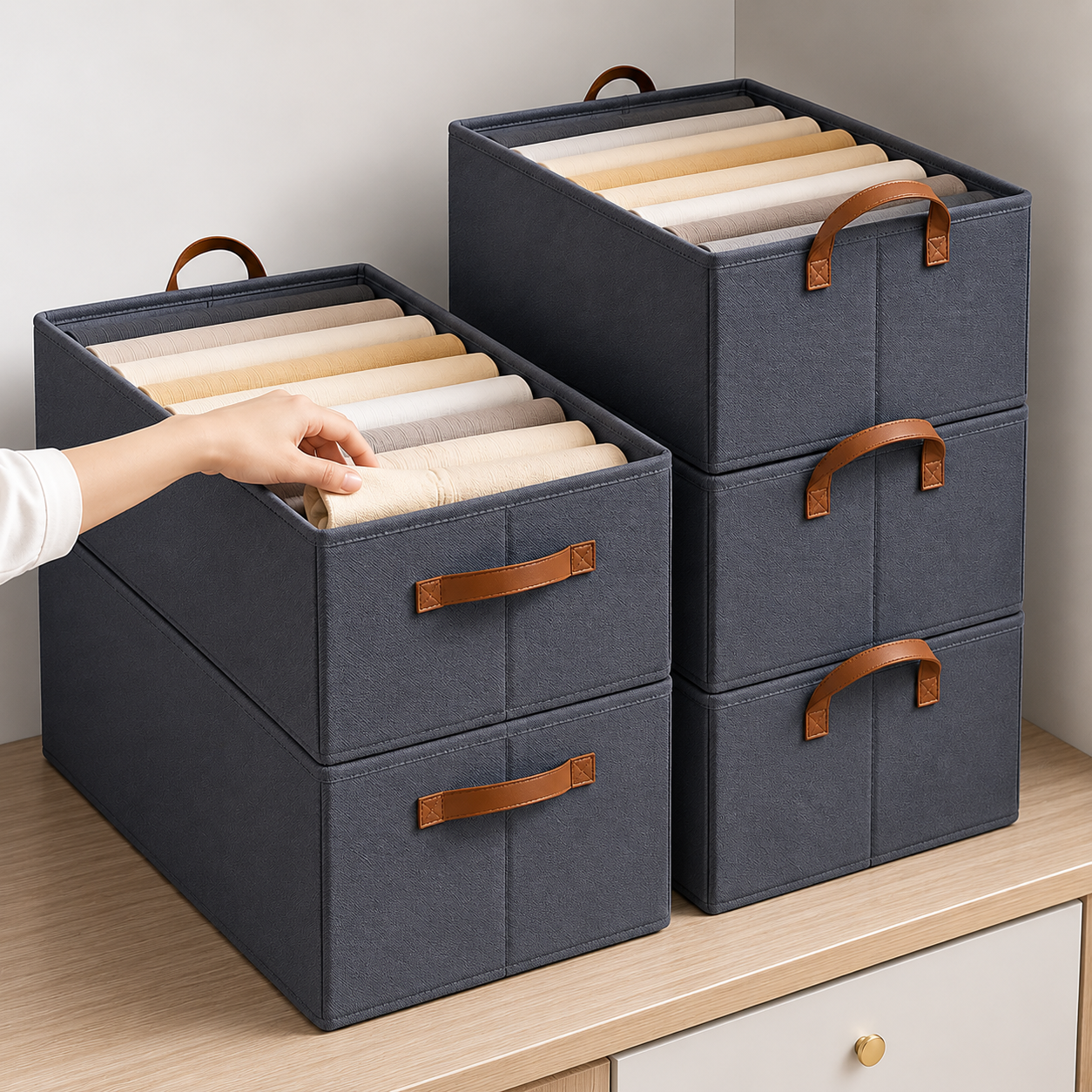 FOLDABLE WARDROBE ORGANIZER (PACK OF 2)