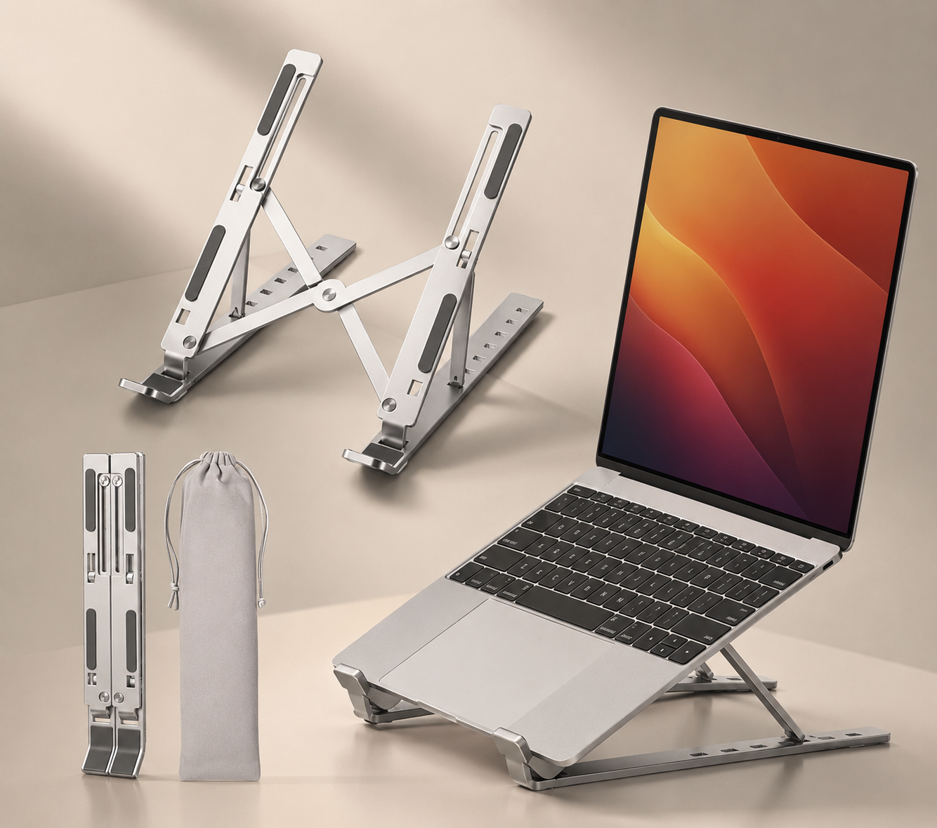 FOLDABLE ALUMINUM LAPTOP STAND
