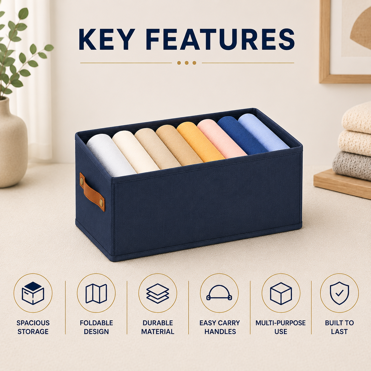 FOLDABLE WARDROBE ORGANIZER (PACK OF 2)