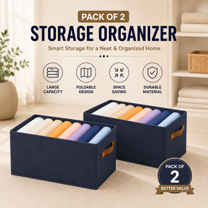 FOLDABLE WARDROBE ORGANIZER (PACK OF 2)