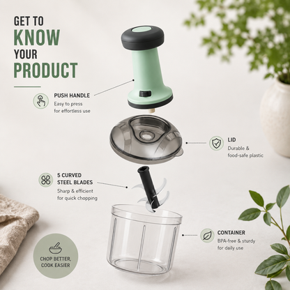 HAND PRESS VEGETABLE CHOPPER