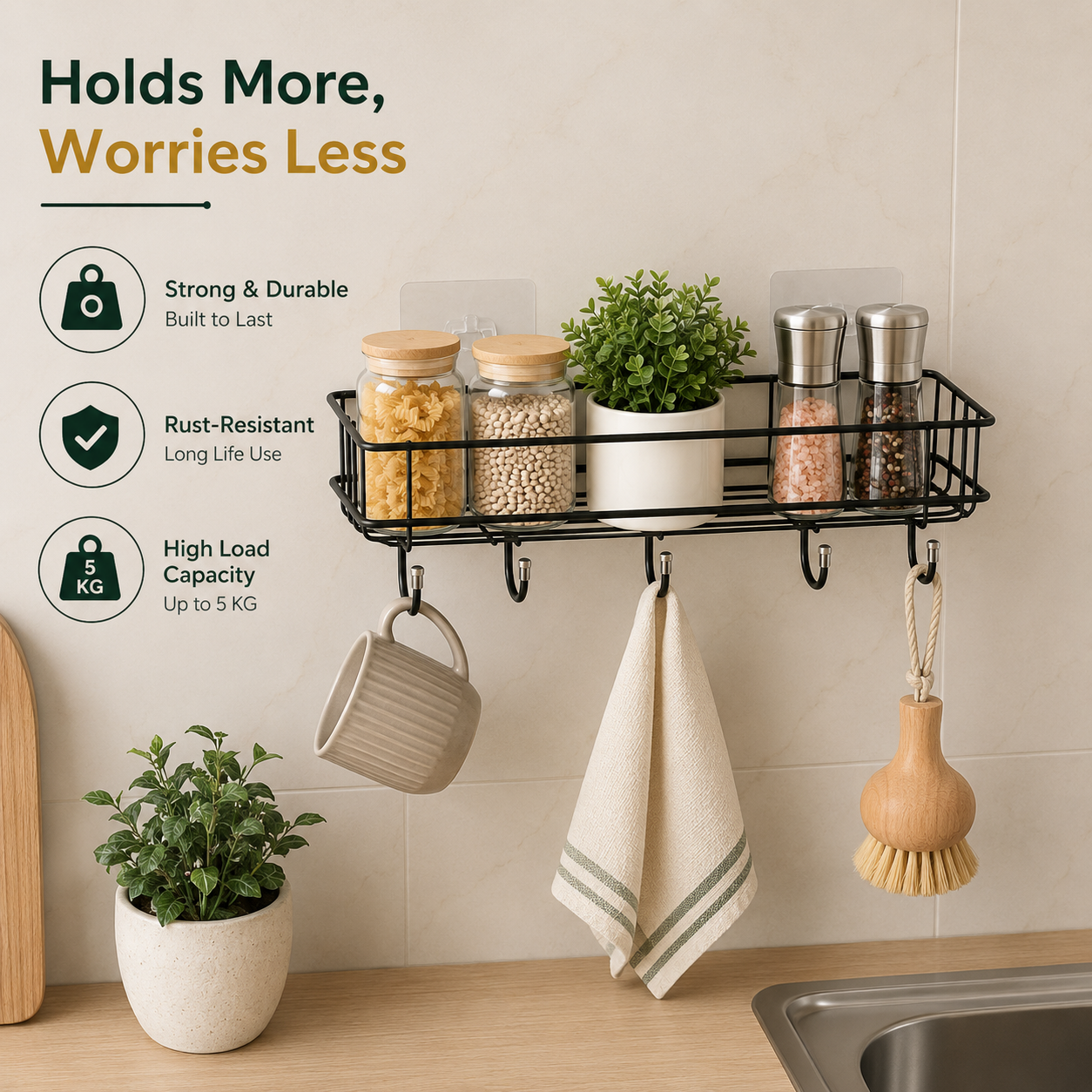 WALL MOUNT BATHROOM ORGANISER