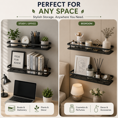 ADHESIVE BATHROOM RACK (PACK OF 2)