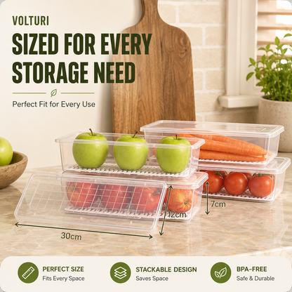 FRIDGE STORAGE CONTAINERS (PACK OF 6)