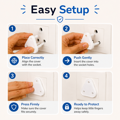 CHILD SAFETY SOCKET COVERS ( PACK OF 6)