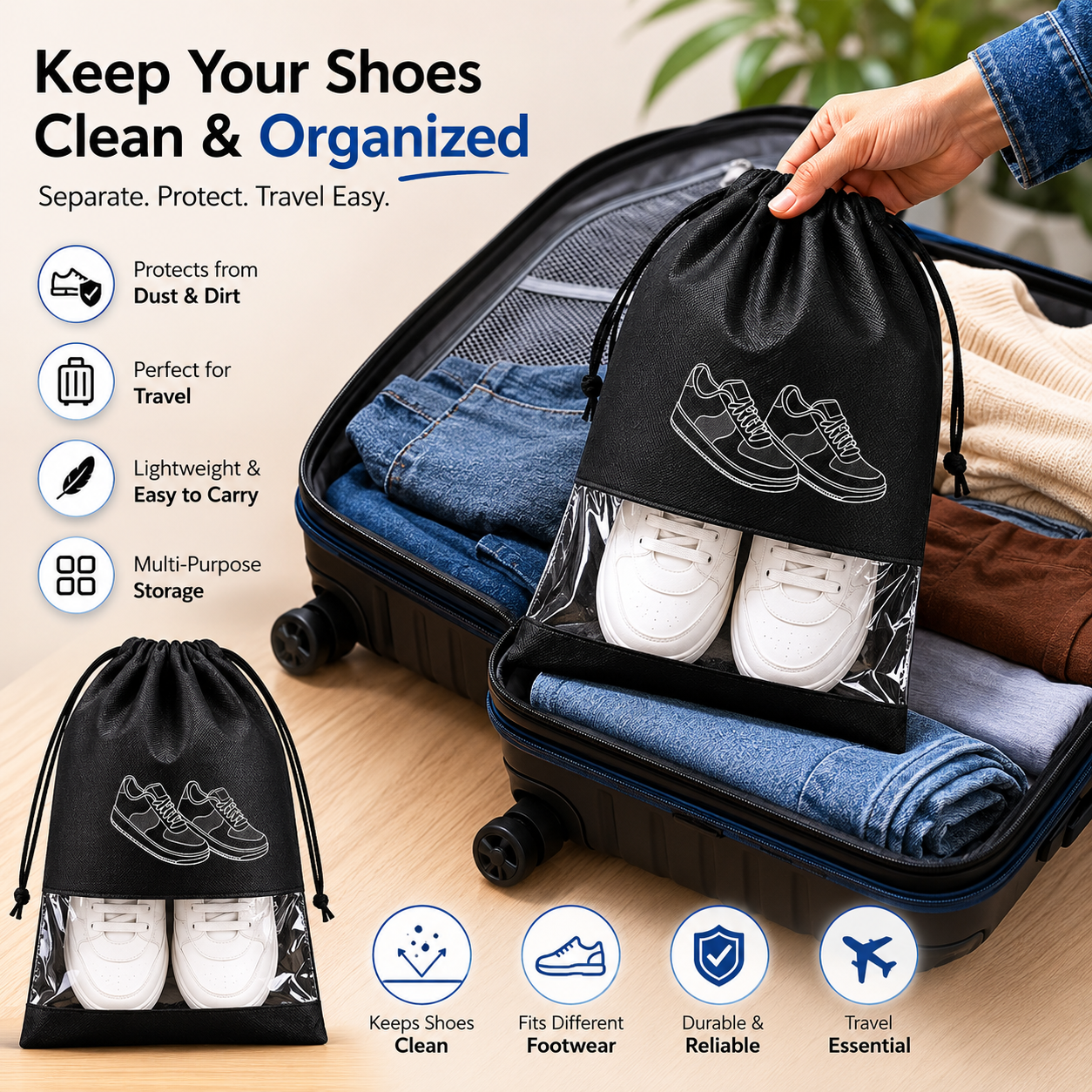 SHOE STORAGE BAG (PACK OF 6)