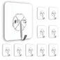 SELF ADHESIVE WALL HOOKS (PACK OF 10)